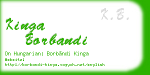 kinga borbandi business card